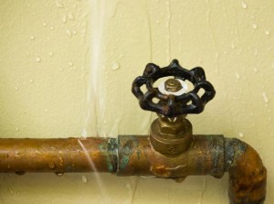 Leaky frozen copper water line